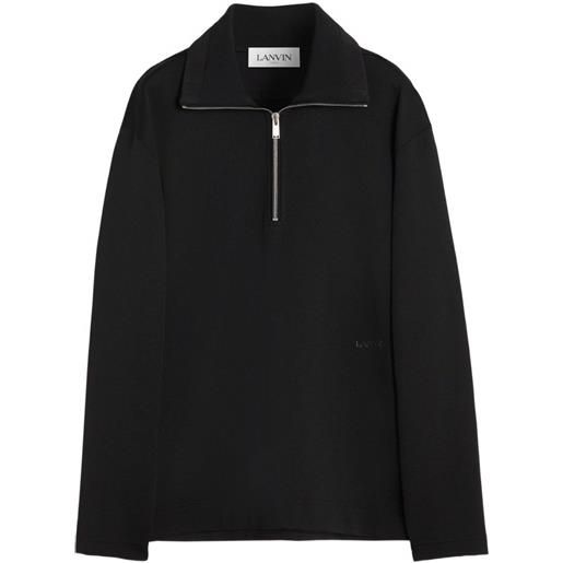 Lanvin felpa con stampa logo - nero