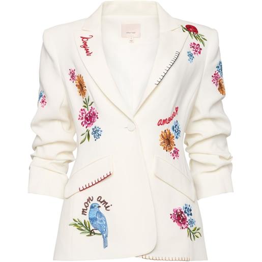Cinq A Sept blazer cheyenne con ricamo a fiori - toni neutri