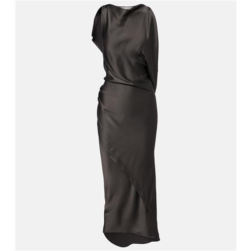 Victoria Beckham abito midi kyra in crêpe satin