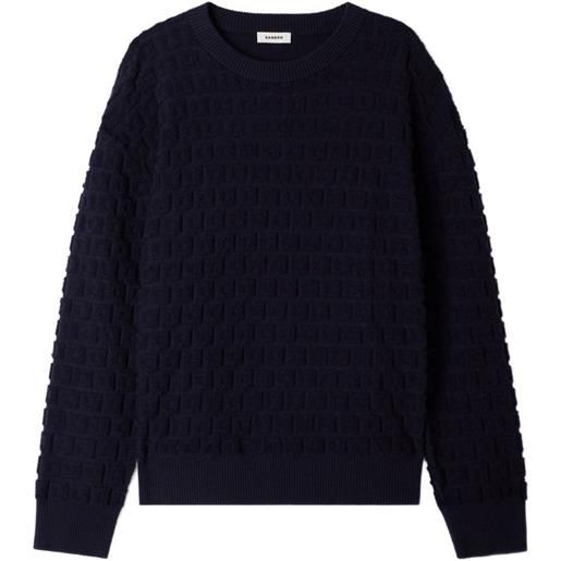 SANDRO maglione con motivo jacquard - blu