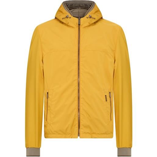 Moorer giacca stilos con cappuccio - giallo
