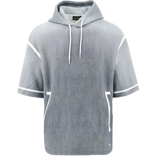 Emporio Armani felpa oversize con cappuccio - blu