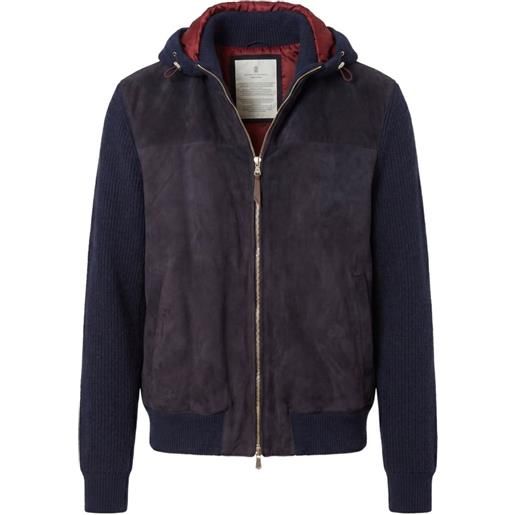 Brunello Cucinelli giacca con cappuccio - blu