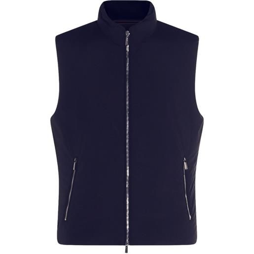 Moorer gilet imbottito uros-skt con zip - blu