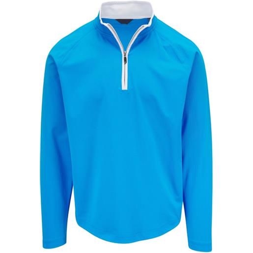 DEKE felpa con zip parziale - blu