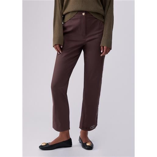 Liu jo pantaloni cropped, marrone