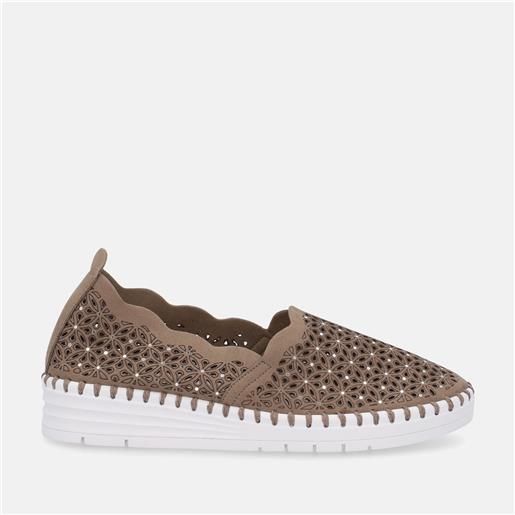 Grunland Savi Slip On Donna In Ecopelle Laserata, Leggera Con Suola Conforma E Sottopiede Re-Soft Estraibile - 4