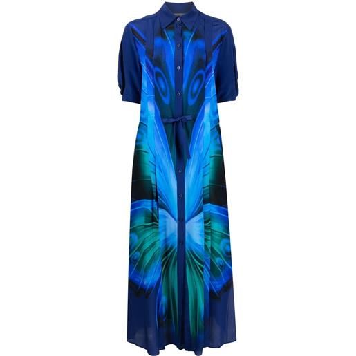 Alberta Ferretti chemisier con stampa - blu