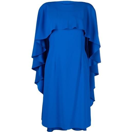 Alberta Ferretti abito con ruches - blu