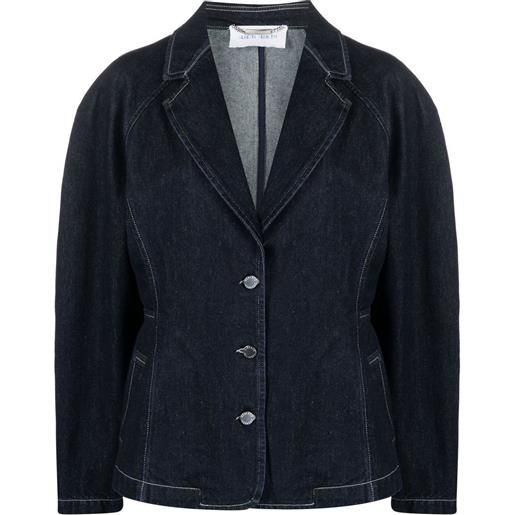 Alberta Ferretti blazer denim monopetto - blu