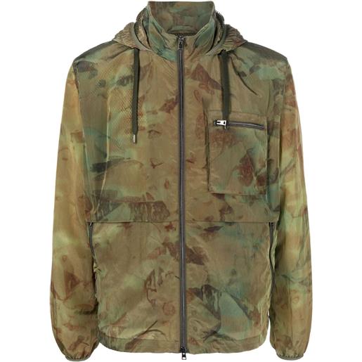 Herno bomber con motivo camouflage - verde