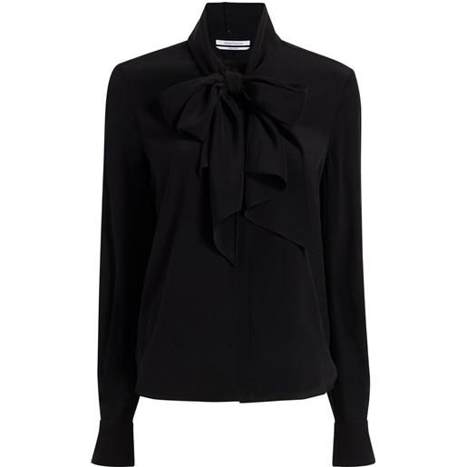 Another Tomorrow blusa con fiocco - nero