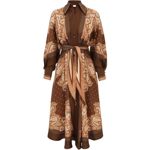 ZIMMERMANN chemisier con stampa paisley - marrone