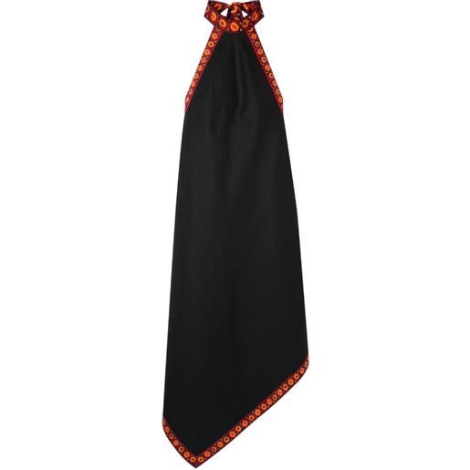 PUCCI abito in cotone con scollo all'americana - nero