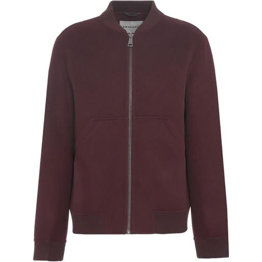 AMARANTO giacca con bordo a coste - rosso