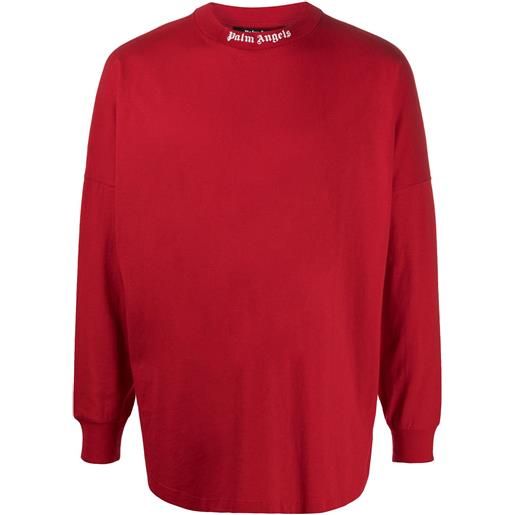 Palm Angels felpa con stampa - rosso