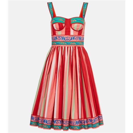 Dolce&Gabbana abito bustier taormina in cotone a righe
