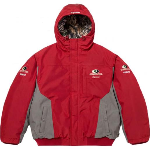 Supreme gore-tex mossy oak zip-up jacket - rosso