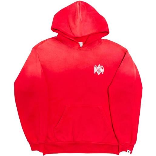 Warren Lotas lie cheat steal graphic-print hoodie - rosso