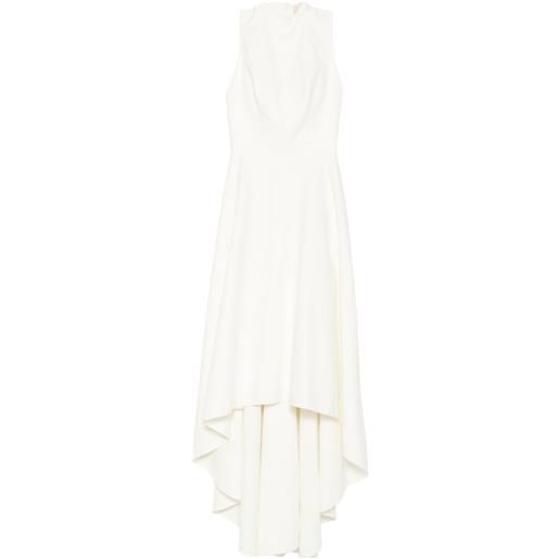 Leen Moughrabi abito fleur lungo con fiocco - bianco