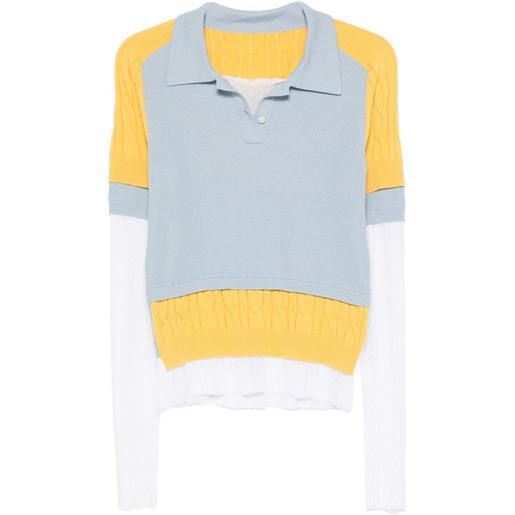 Marie Adam-Leenaerdt polo con inserti - giallo