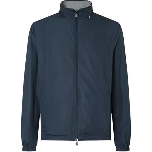 Corneliani giacca reversibile a collo alto - blu