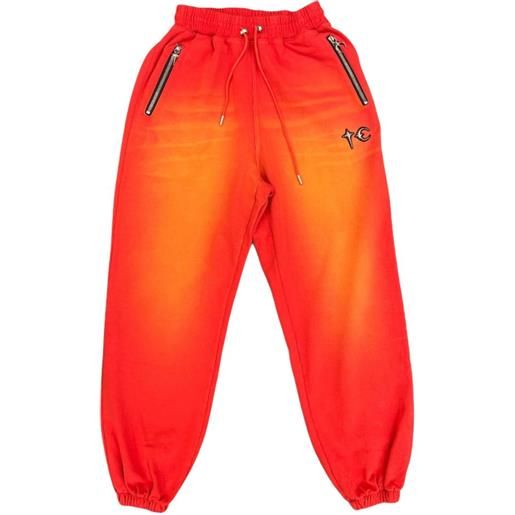 THUG CLUB pantaloni sportivi con applicazione - rosso