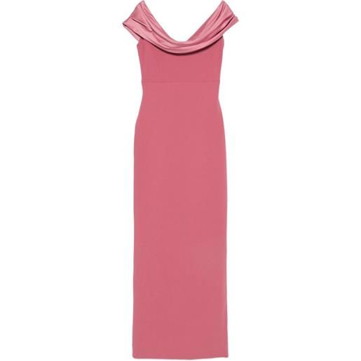 Solace London abito lungo adele con spalle scoperte - rosa