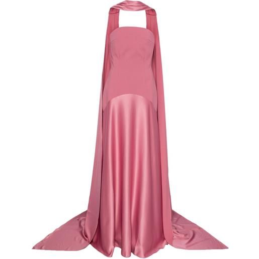 Solace London abito mae lungo senza spalline - rosa