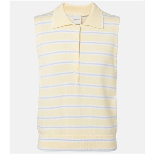 Varley polo rue in misto cotone a righe