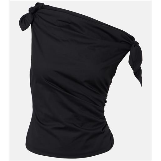 Staud top bellaria in cotone asimmetrico
