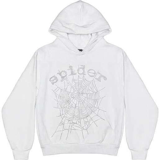SP5DER felpa con strass - bianco