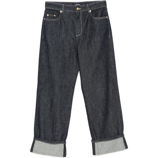 'S Max Mara jeans poggio con risvolto - blu