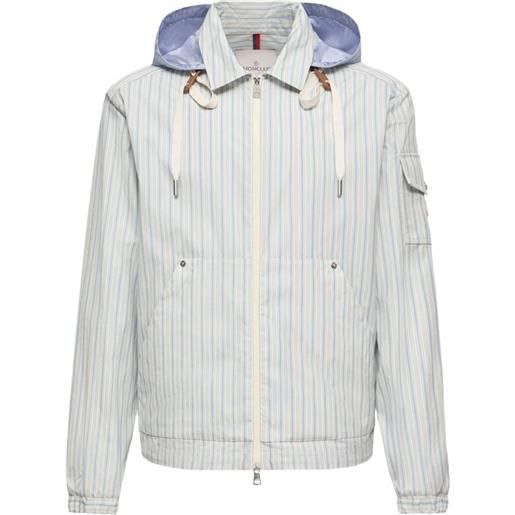Moncler giacca-camicia havas a righe - toni neutri
