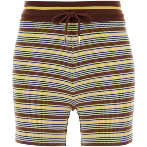 FENDI shorts a righe - marrone