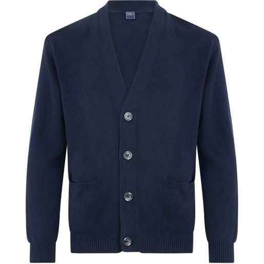 Fedeli cardigan con scollo a v e bottoni - blu