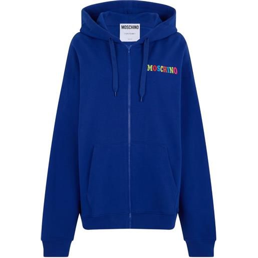 Moschino felpa con cappuccio - blu