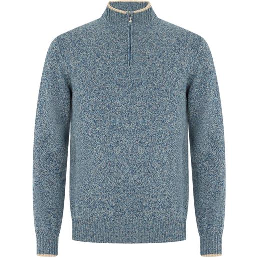 Fedeli maglione con zip - blu