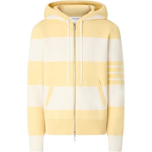 Thom Browne felpa hector con dettaglio a 4 righe - giallo