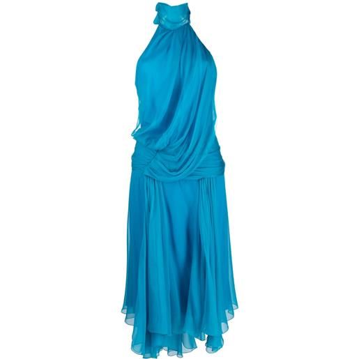 Alberta Ferretti abito asimmetrico - blu