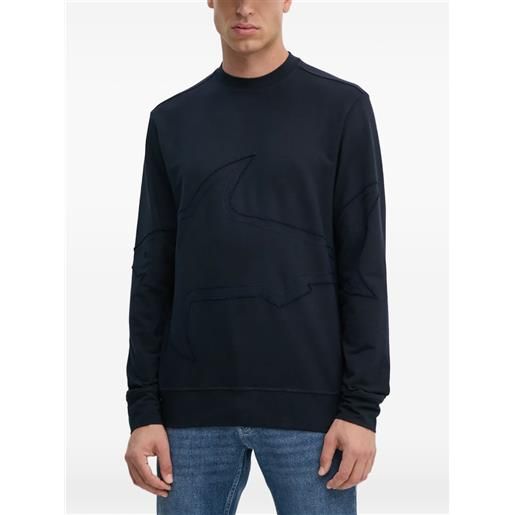 Paul & Shark felpa con logo - blu