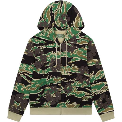 Denim Tears felpa con stampa camouflage e cappuccio - verde