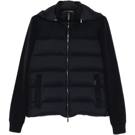 Moorer piumino con zip - blu
