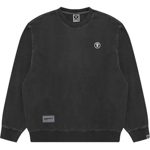 AAPE BY *A BATHING APE® felpa girocollo con logo - nero