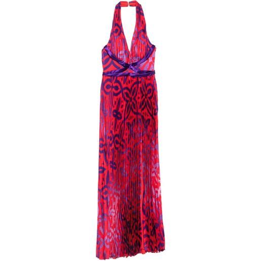 Allure abito lungo con stampa astratta - rosso