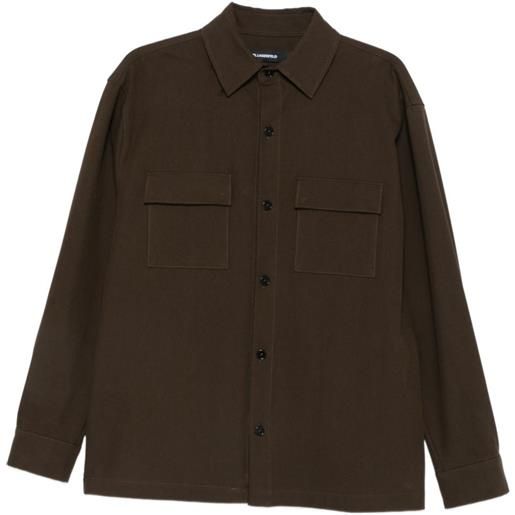 Karl Lagerfeld giacca-camicia con tasche - marrone