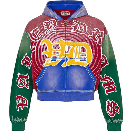 Vale graphic-print hoodie - rosso