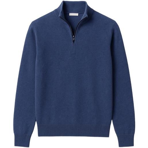 Piacenza 1733 cashmere quarter-zip sweatshirt - blu