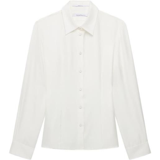 Another Tomorrow blusa aderente - bianco