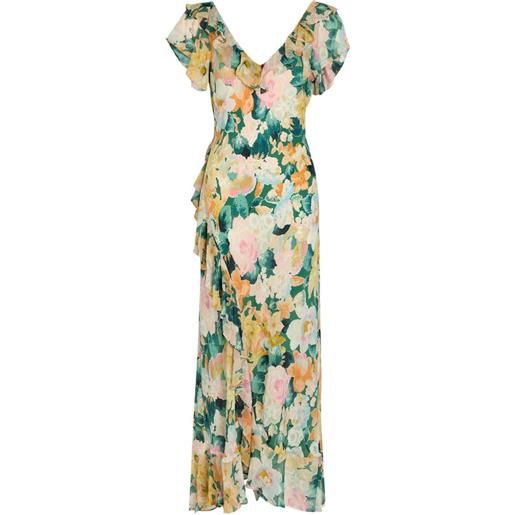 Rixo abito midi meadow a fiori - verde